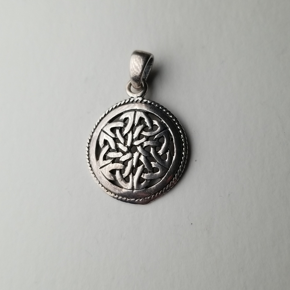 Silver Circular Celtic Knot Pendant